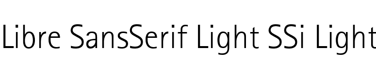 Libre SansSerif Light SSi Light font preview