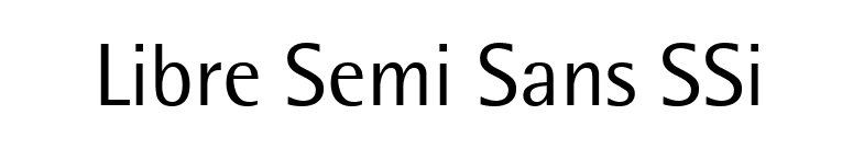 Libre Semi Sans SSi font preview