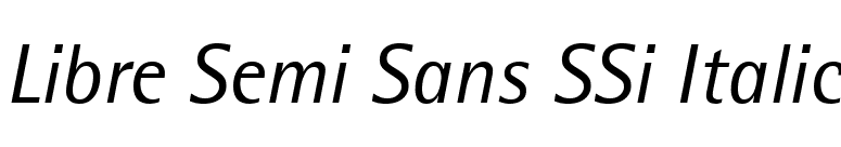 Libre Semi Sans SSi Italic font preview