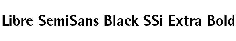 Libre SemiSans Black SSi Extra Bold font preview