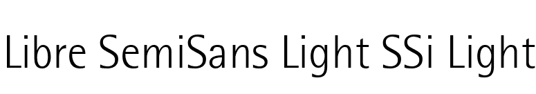 Libre SemiSans Light SSi Light font preview