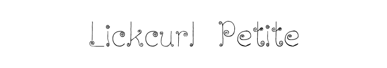 Lickcurl Petite font preview