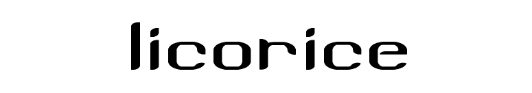 Licorice font preview