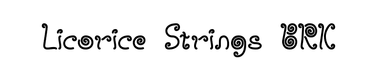 Licorice Strings BRK font preview