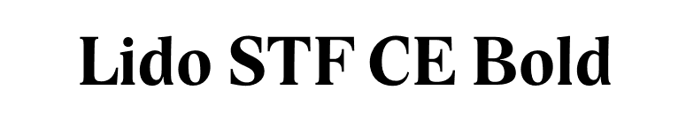 Lido STF CE Bold font preview