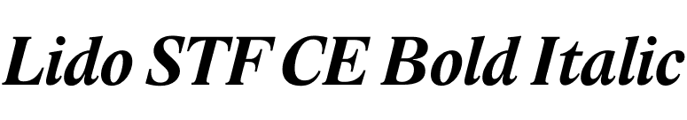 Lido STF CE Bold Italic font preview