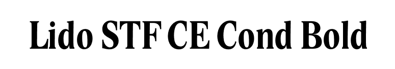 Lido STF CE Cond Bold font preview