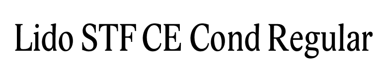 Lido STF CE Cond Regular font preview