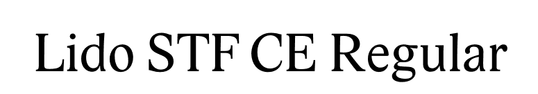 Lido STF CE Regular font preview