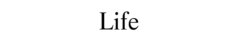 Life font preview