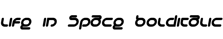 Life in Space BoldItalic font preview