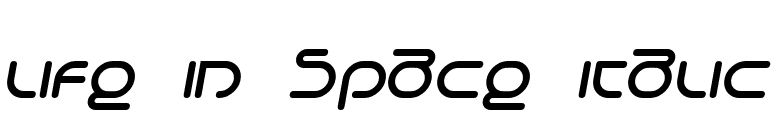 Life in Space Italic font preview