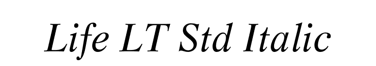 Life LT Std Italic font preview