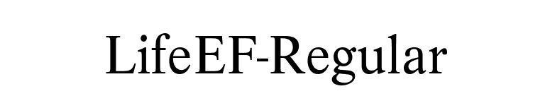 LifeEF-Regular font preview