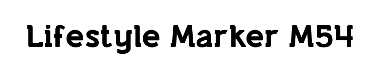 Lifestyle Marker M54 font preview