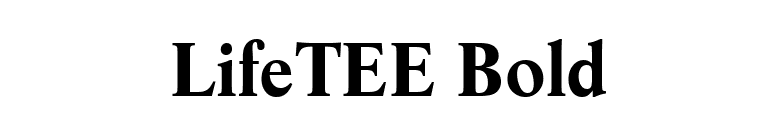 LifeTEE Bold font preview