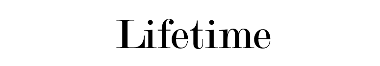 Lifetime font preview