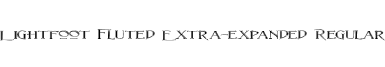 Lightfoot Fluted Extra-expanded Regular font preview