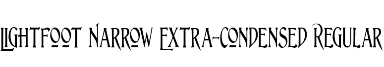 Lightfoot Narrow Extra-condensed Regular font preview