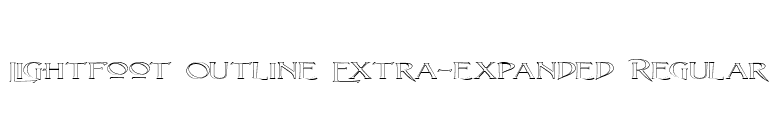 Lightfoot Outline Extra-expanded Regular font preview