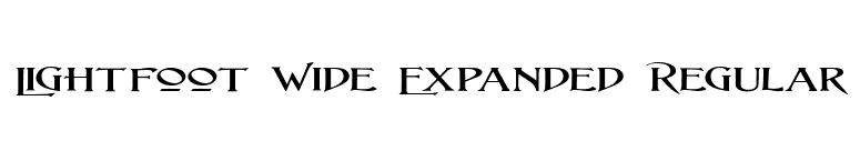 Lightfoot Wide Expanded Regular font preview
