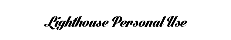 Lighthouse Personal Use font preview