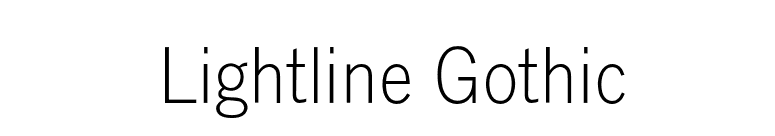 Lightline Gothic font preview