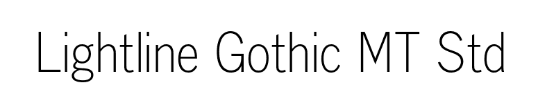Lightline Gothic MT Std font preview
