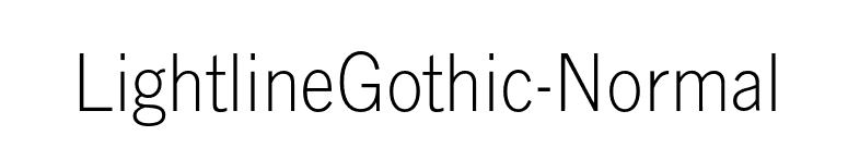 LightlineGothic-Normal font preview