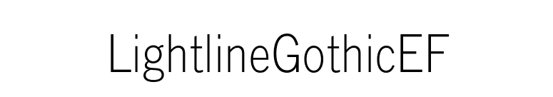 LightlineGothicEF font preview