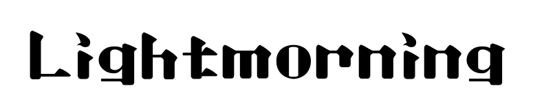 Lightmorning font preview