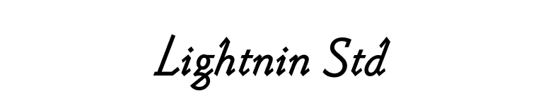 Lightnin Std font preview
