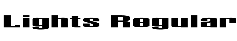 Lights Regular font preview