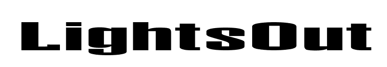 LightsOut font preview