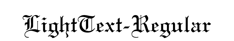 LightText-Regular font preview