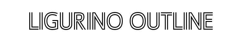 Ligurino Outline font preview