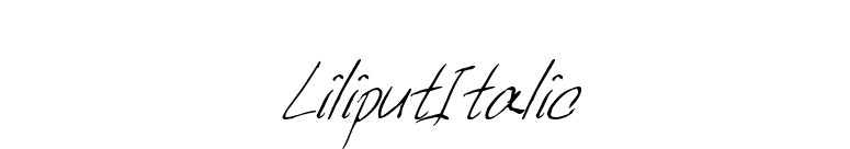 LiliputItalic font preview