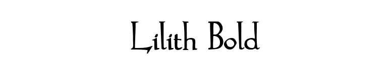 Lilith Bold font preview