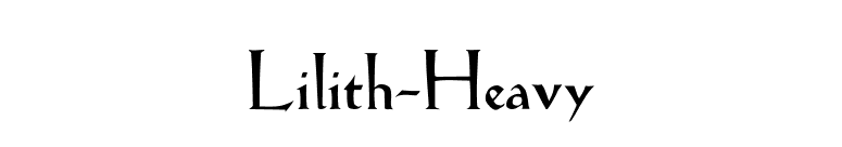 Lilith-Heavy font preview