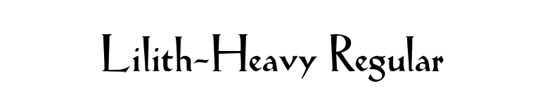Lilith-Heavy Regular font preview