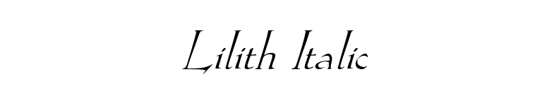 Lilith Italic font preview