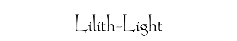 Lilith-Light font preview