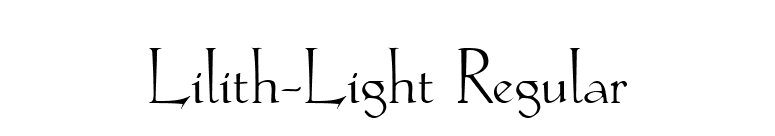 Lilith-Light Regular font preview