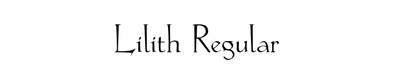 Lilith Regular font preview