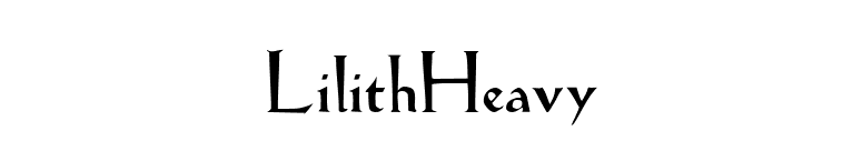 LilithHeavy font preview