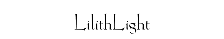 LilithLight font preview