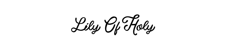Lily Of Holy font preview