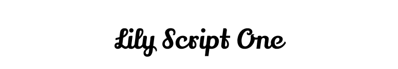 Lily Script One font preview