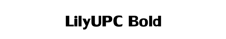 LilyUPC Bold font preview