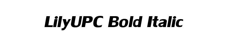 LilyUPC Bold Italic font preview
